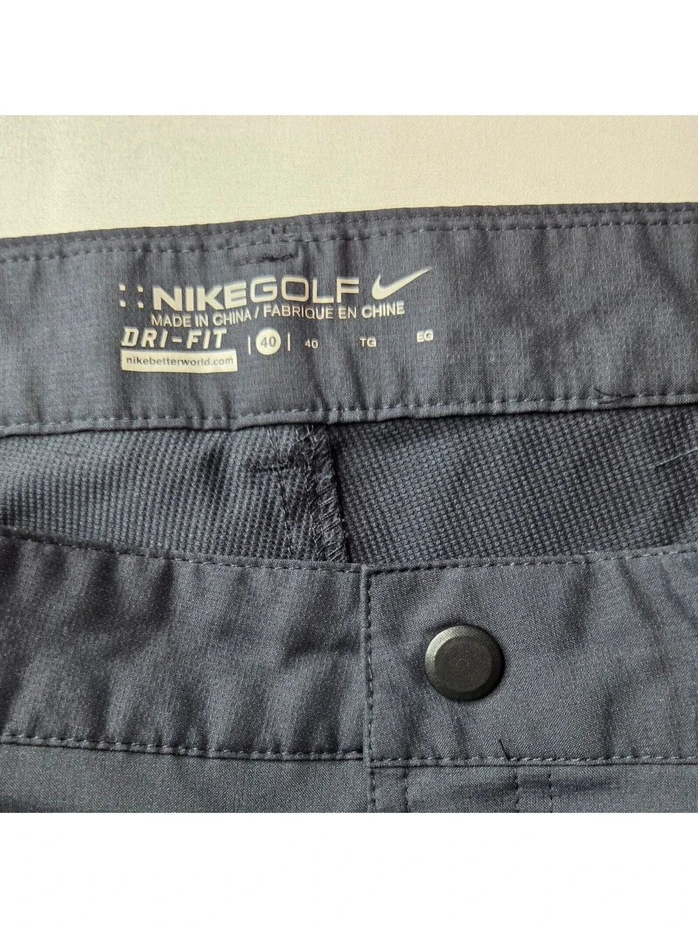 Nike Golf Dri-FIT Cargo Shorts Men's Size 40 Black Flat Front Performance